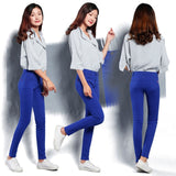 Denim Skinny White Women's Stretch Jeans Female 2019 Candy Color Cotton Jeans for Women Denim Pencil Jeans Pants Ladies Trousers