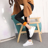 Women's Winter Warm Fleece Jeans Fashion High Elastic Waist Skinny Stretch Denim Pencil Pants Plus Size Female Buttons Trousers