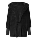 Fashion 2018 Women's winter casual Button Pocket warm Hooded Long Sleeve Plush Coat manteau femme manteau femme hiver 6 COLORS