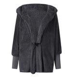 Fashion 2018 Women's winter casual Button Pocket warm Hooded Long Sleeve Plush Coat manteau femme manteau femme hiver 6 COLORS