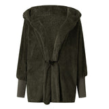 Fashion 2018 Women's winter casual Button Pocket warm Hooded Long Sleeve Plush Coat manteau femme manteau femme hiver 6 COLORS