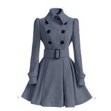 Casaco Feminino  New belt Reindeer Winter wool Jas Women Rok type Fashion A line Wool Women's coat Manteau Femme Hiver