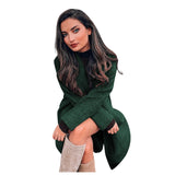 Coat Women Female Jacket 2019Top Women's Fashion Long Sleeve Jackets Solid Color Casual Loose Coat With Belt Manteau Femme