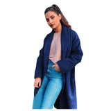 Coat Women Female Jacket 2019Top Women's Fashion Long Sleeve Jackets Solid Color Casual Loose Coat With Belt Manteau Femme