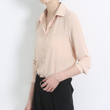 New Women's Shirt Classic Chiffon Blouse Female Plus Size Loose Long Sleeve Casual Shirts Lady Simple Style Tops Clothes Blusas