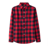Women's Shirt 2019 New Fashion Female Classic Style Blouses Long Sleeve Flannel Plaid Shirt Casual Plus Size Office Tops Blusas