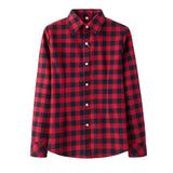 Women's Shirt 2019 New Fashion Female Classic Style Blouses Long Sleeve Flannel Plaid Shirt Casual Plus Size Office Tops Blusas