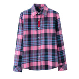 Women's Shirt 2019 New Fashion Female Classic Style Blouses Long Sleeve Flannel Plaid Shirt Casual Plus Size Office Tops Blusas
