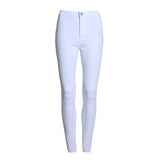 Fashion Slim Jeans Women Femme Female 2019 White Jeans With High Waist Tight Jeans Women's Candy Color New Pants Women Trousers