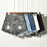 New Arrival Casual Summer Hole Tassel Denim Casual Women Shorts  Plus Size Sexy Fashion Women's Jeans Shorts