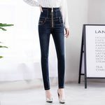 2019 Winter woman's jeans with high waist jeans woman mom jeans women's jeans for women jean femme Plus size 5XL 6XL black