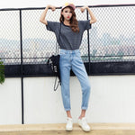 Harem Jeans Pants Vintage High Waist Jeans Casual Loose Woman Boyfriends Women's Jeans Full Length Mom Jeans Cowboy Denim Pants
