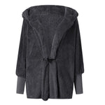 Fashion 2018 Women's winter casual Button Pocket warm Hooded Long Sleeve Plush Coat manteau femme manteau femme hiver 6 COLORS