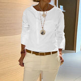 5XL Fashion Shirt 2019 Autumn Long Sleeve Buttons Casual Blouses Celmia Women's Tunic Tops Casual Loose Solid Blusas Femininas 7