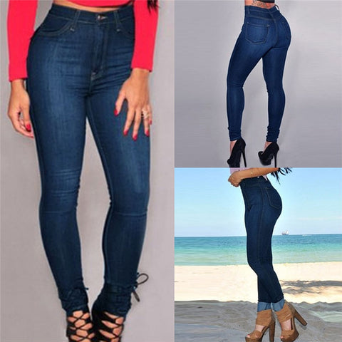 Women's  Tight-legged Jeans Fashion Womens Slim Fit Denim Jean Slim Skinny Pants Stretch Leg Trousers For Women Female Pant ZD