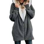 Women's Jacket Winter Coat Women Cardigan Ladies Warm Jumper Fleece Faux Fur Coat Hoodie Outwear Manteau Femme Plus Size 4XL