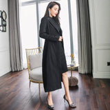 RUGOD Fashion Solid Long Women'S Winter Coat Turn-down Collar Women'S Trench Coat With Belt Long Sleeve Manteau Femme Hiver