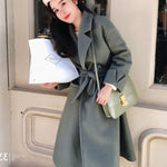 Women Winter Coat Women Overcoat Warm Comfortable Coat for Ladies Belted Korean Women's Outwear manteau femme hiver