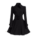Casaco Feminino  New belt Reindeer Winter wool Jas Women Rok type Fashion A line Wool Women's coat Manteau Femme Hiver