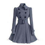 Casaco Feminino  New belt Reindeer Winter wool Jas Women Rok type Fashion A line Wool Women's coat Manteau Femme Hiver
