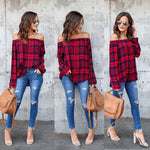 New 2019 Sexy Women's Off Shoulder Baggy Tops Blouse Ladies Oversize Sweater Jumper Cotton Plus Size Casual Off Shoulder Shirt